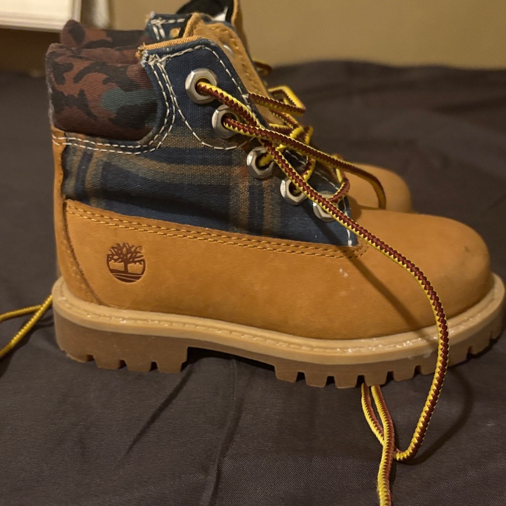 Timberland Kids Brown and Blue Boots